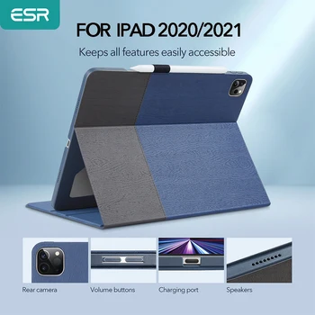 ESR-Case voor de iPad Pro 12.9 2021 voor iPad Pro 11 2020 Urban Premium Folio Case voor de iPad mini 6 Cover met Potlood Houder
