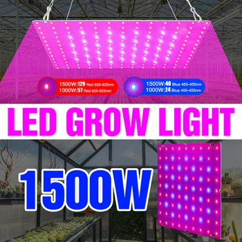 Full Spectrum Phyto Lamp US Plug Hydrocultuur Groei Licht 1000W 1500W LED Licht Groeien Binnen-Bloem Potten Teelt Verlichting