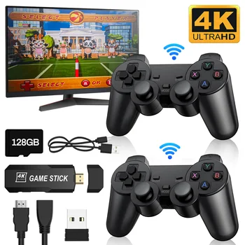GD10 Spel Stick 4K 60 fps High-Definition Video Game Console 2.4 G Dual Wireless Controller 40000+Games voor PS1/N64/GB/FC/MAME