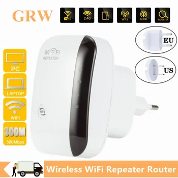 Grwibeou 300Mbps Draadloze WiFi Repeater WiFi-Router WPS-Router 2.4 G WIFI-Signaal Boosters Netwerk Versterker Extender Repeater