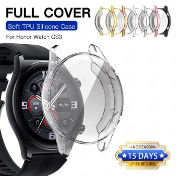 Het plateren Kleurrijke Beschermende Cover Voor de Huawei Honor Horloge GS 3 GS3 Anti-kras Soft Screen Protector Siliconen Case 2022 Nieuwe