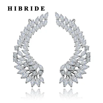 HIBRIDE Luxe Engel Vleugels Vrouwen Oorbellen Mode-Sieraden Bruids Bruiloft Geschenken Brincos E-378