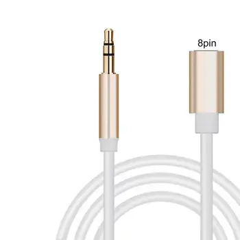 High Fidelity Kabel Adapter Aluminium Legering 8Pin 3,5 mm Auto Aux Kabel voor iPhone XS/XR/XS Max