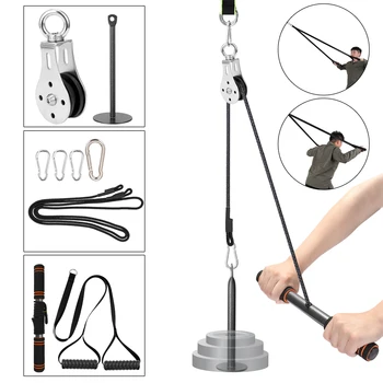Home Gym Fitness DIY Katrol Kabel Machine Bevestiging Systeem voor hefarm Hand krachttraining Pees Been Uitrekkende Apparatuur