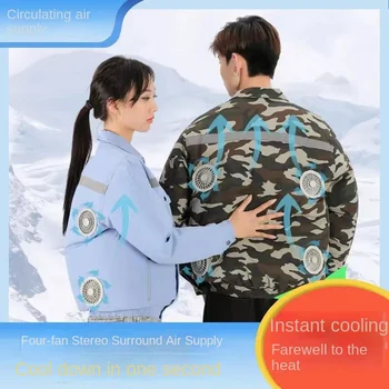 Intelligente Koeling Airconditioning Vest met Vier Fans en Volledige Accessoires voor Lassers en Werknemers in de Bouw