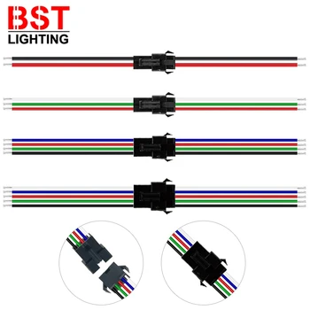 JST Connector Male En Female 5-100 Paren 2pin/3/4/5pin Voor 5050/3528 WS2812B/WS2811 WS2813/WS2815 SK6812 LED Strip