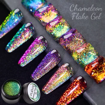Kameleon Vlok-Gel Nagellak Mousserende Aurora Pailletten Nail Gel 5ML Soak Off UV Glitter Gel Lak Hybride Nail Art Decoratie