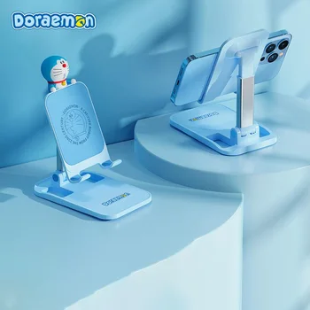 Kawaii Doraemon Cartoon Leuke Desktop Opvouwbare Mobiele Telefoon Beugel Verstelbare Hijs-en telefoonhouder voor Luie Mensen