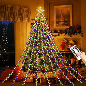 Kerst LED-Ster String Lichten USB/Batterij Afstandsbediening Fee Slinger Licht voor Navidad Kamer Boom Decoratie indoor Outdoor