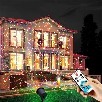 Kerstfeest Led Podium In Het Licht Verplaatsen Sky Star Laser Projector Landschap Verlichting Outdoor Waterdichte Tuin Gazon Laserlamp
