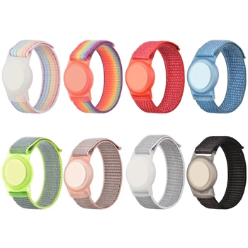 Kinderen Tracker Armband Bescherming Armband Band met Ripstop Nylon Materiaal Silicone Cover Compatibel met AirTag T21A