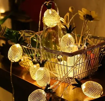 LED Gesmeed Ananas Kerst en Holiday Lights Verlichting Decoratie Met beslag