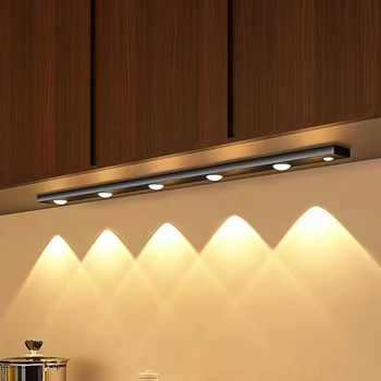 LED Onder Kabinet Lights Motion Sensor Led Nacht Licht USB-Kast Licht Voor Keuken Kast Slaapkamer Kledingkast binnenverlichting