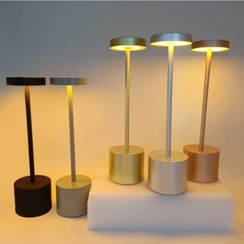 LED-tafellampen Moderne Restaurant Diner Stand Lichte Inrichtingen van de Oplaadbare Draagbare Batterij Bureau Lamp Eetkamer Home Decor
