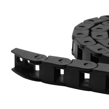 Lengte 1Meter Zwart Plastic Drag Chain-Kabel Draad Vervoerder Niet Open voor een 3D-Printer en CNC-Machines