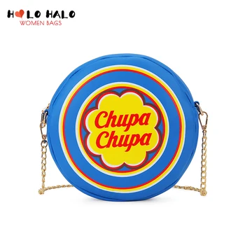 Leuke Chupa Chupa Clutch Handtassen voor Vrouwen Handtassen Kawaii Circulaire Keten Mini Crossbody Suiker Dames schoudertas Geschenken