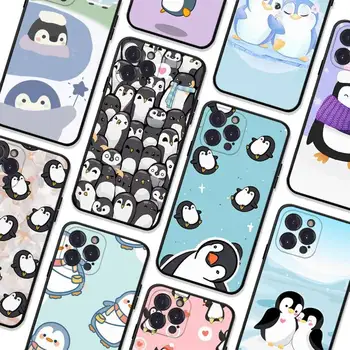 Leuke Mooie Pinguïn Telefoon Case Voor de iPhone 8 7 6 6S Plus X SE 2020 X-XS 14 11 12 13 Mini Pro Max Mobiel Geval