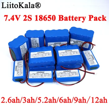 Liitokala 7.4 V 18650 Lithium Batterij Pack 2S 6ah 9ah Vissen LED verlichting Bluetooth Speaker 8.4 V Nood DIY accu met PCB