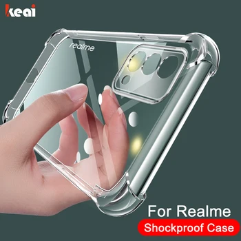 Luxe Transparante Siliconen Schokbestendige Case Voor Realme GT NEO 5 3 8 7 Pro X2 X50 X7 6 5 Pro C3 C11 C12 C15 V5 Gevallen van de Telefoon Cover