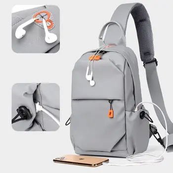 Mannen Multifunctionele Anti-diefstal USB-Schouder Tas Crossbody Tas Reizen Sling Bag Pack Messenger Pack Borst Tas voor de Man Luxe Merk