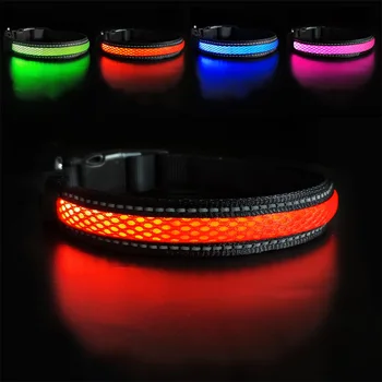 MASBRILL LED Halsband Lichtgevende Pet Products Safety Stijlvolle Knipperen Glow Ketting Waterdichte Reflecterende Hond Accessoires