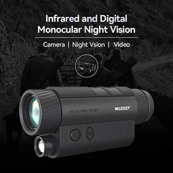 MiLESEEY HD Infrarood Night Vision-Apparaat voor Tweeërlei Gebruik Monoculaire Camera met 8X Digitale Zoom Telescoop Voor Outdoor Travel Jacht Dropship