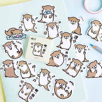 Mohamm Schattige Dieren Otter Maskeren Stickers Scrapbooking Dagboek Japanse Kantoorartikelen, Van Papier Deco Schoolbenodigdheden