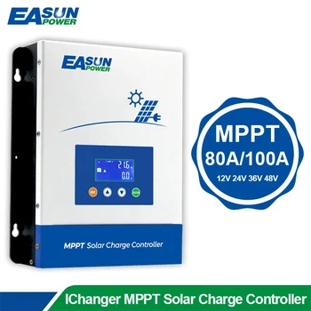 MPPT Solar Controller 80A 100A 12V/24V/48V Zonne Lader van de Batterij 36V instelling Lader Max 150VDC Back-light LCD Solar Regelaar