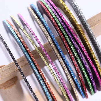 Multi-kleur Afmetingen Mat Glitter Folie Nail Art Striping Line Tape Sticker Set Manicure DIY Tips Voor de poolse Nail Gel Decoratie