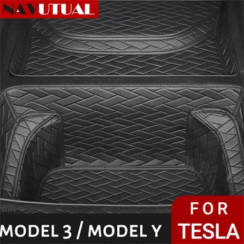 NAVUTUAL voor Achter Lederen kofferruimte Voor de Tesla Model Y Romp Mat Accessoires 2020-2023 Tesla Y Accessoires