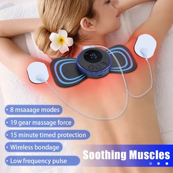 Nek Oplaadbare Massager EMS Elektrische Cervicale Massage Patch Lage Frequentie-Impuls voor Spier Pijn,Ondersteuning van Dropshipping