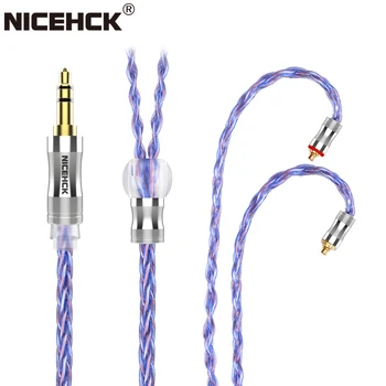 NiceHCK SpaceCloud Vlaggenschip 6N Litz Silver Plated OCC+7N OCC Mix Coaxiale Oortelefoon Kabel 3.5/2.5/4.4 mm MMCX/QDC/2Pin voor Moed
