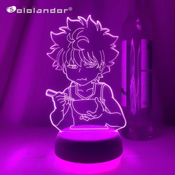 Nieuwste Hunter X Hunter Killua Led-Licht voor de Kids Slaapkamer Decor Hxh Led Nacht Verlichting Anime Geschenken Acryl 3d Neon Lamp Killua Schattig