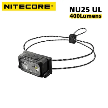 NITECORE NU25 UL Koplamp Dual beam USB-C oplaadbare 400Lumens Schijnwerper de Schijnwerper de Schijnwerper van de Ingebouwde 650mAh-Batterij Outdoor