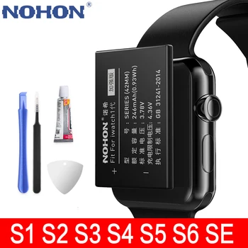 NOHON Accu Voor Apple-Horloge-Serie 1 2 3 4 5 SE 6 44mm 42mm Vervangende Batterij Voor de iWatch S1 S2 S3 GPS LTE S4 S5 S6 38mm 40mm