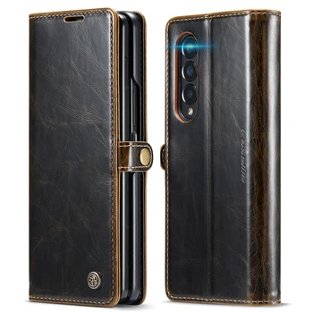 Normaal Leren Portemonnee, Mobiele Telefoon Zak Case voor Samsung Galaxy Z-Vouw 5 4 5G Fold5 Fold4 Fold3 Vouw 3 Zfold4 Card Pocket Cover