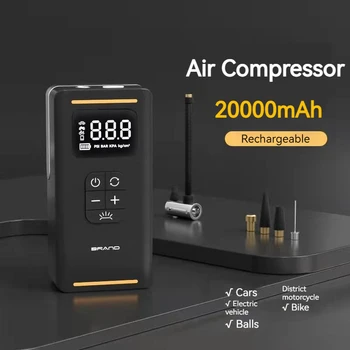 Oplaadbare luchtcompressor 12v Digitale Display Lucht Pomp Tire Inflator met Luchtdruk Sensor Voor Auto Motoren Fietsen