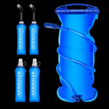 Opvouwbaar Opvouwbare TPU Soft Kolf van 250 ml 500 ml Soft-Fles Water Voor het Uitvoeren van Hydratatie ack Taille Tas Vest SD09 SD10