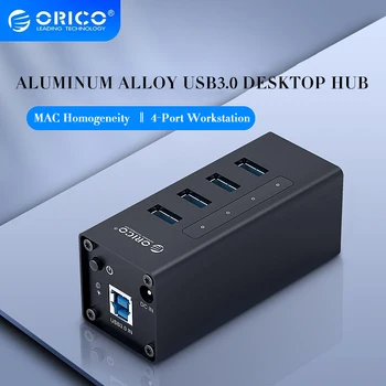 ORICO A3H4 Aluminium Hub USB High Speed USB 3.0 Hub USB Multi-Port-USB3 geschreven.0 Hub met Onafhankelijke Macht Universele Computer