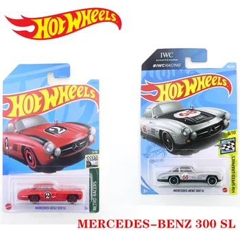 Originele Hot Wheels MERCEDES-BENZ 300 SL Mini Lichtmetalen Coupe 1/64 Metalen die-Cast Model Auto Kinderen Speelgoed Cadeau