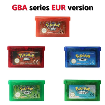 Pokemon Serie Dubbele Decoderen GBC NDSL GB GBM GBA Video Game Cartridge 32-bit Console Geheugenkaart 5 Klassieke Europese Versie