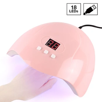 Portable Pink Nagel Droger Machine UV LED Lamp 30/60/90s Timer USB-Kabel Gebruik Thuis Nail UV-Gel Lak Droger LED Nagel Lamp Tool