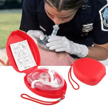 Professionele ehbo REANIMATIE ademhalingsmasker Beschermen Redders Kunstmatige Ademhaling Herbruikbare Met een Een-weg Klep Tools