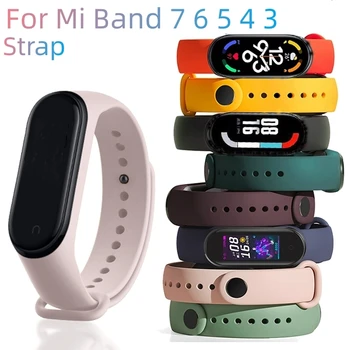Riem voor Mi Band 7 6 5 4 3 Armband Xiaomi Mi-Band 5 4 Riem Silicone Sport Horlogeband voor een Polsbandje 7 6 3 Vervanging Armband
