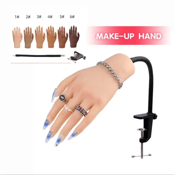 Silicone Hand van het Model voor Nail Art,Manicure Praktijk Hand met voet,Hand voor de Opleiding Nail Display Prothétique Nagels Accessoires