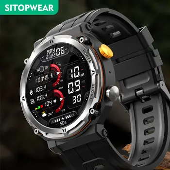 SitopWear Mannen Smartwatch 100 Sport-Modi 7 Dagen Levensduur van de Batterij HD-Scherm Smart Watch Outdoor Fitness Tracker Toezicht op de Gezondheid