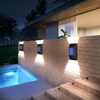 Smart LED Solar Lamp Buiten Muur Lamp Waterdicht voor Balkon Hek Pad Lamp Tuin Decoratie Straat Zonne-Licht