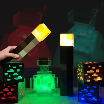 Spel Ore Lamp Zaklamp Game Night-Light-LED Oplaadbare Bruine Tafel Lamp Partij Slaapkamer Decor Kid Speelgoed Cadeau Miner lamp