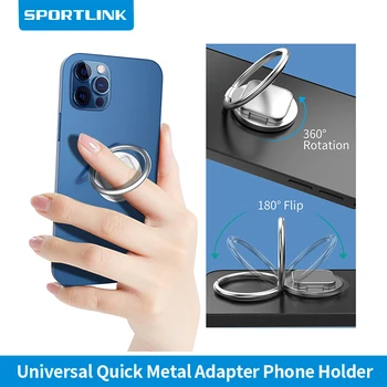 SPORTLINK Universele Quick Metalen Adapter Multifunctionele Telefoon Houder Voor Air-vent/Auto/Fiets/Riem Clip - /Wand - /Armband/Armband Berg