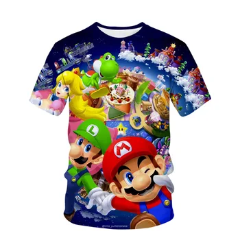 Super Mario Brothers Jongens en Meisjes T-shirt, 3D-geprint, jongens kleding, Mario Brothers spel, zomer nieuwigheid 2023